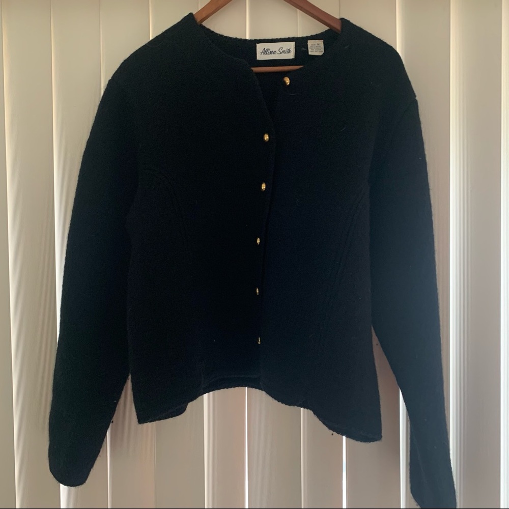 Vintage black button down sweater